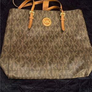 Michael Kors Monogram Tan Tote